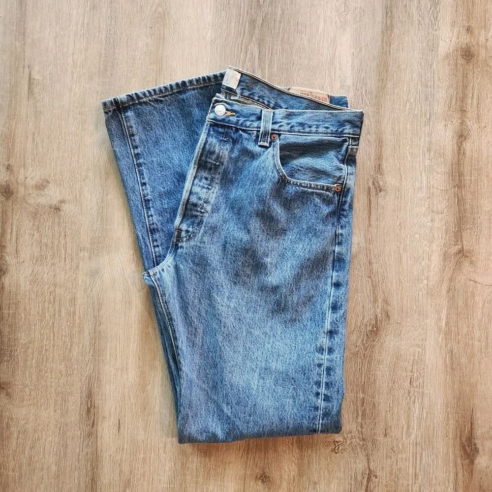 Vintage Levi's 501 Jeans Mens 29x32 Medium Wash Button Fly Denim Y2K